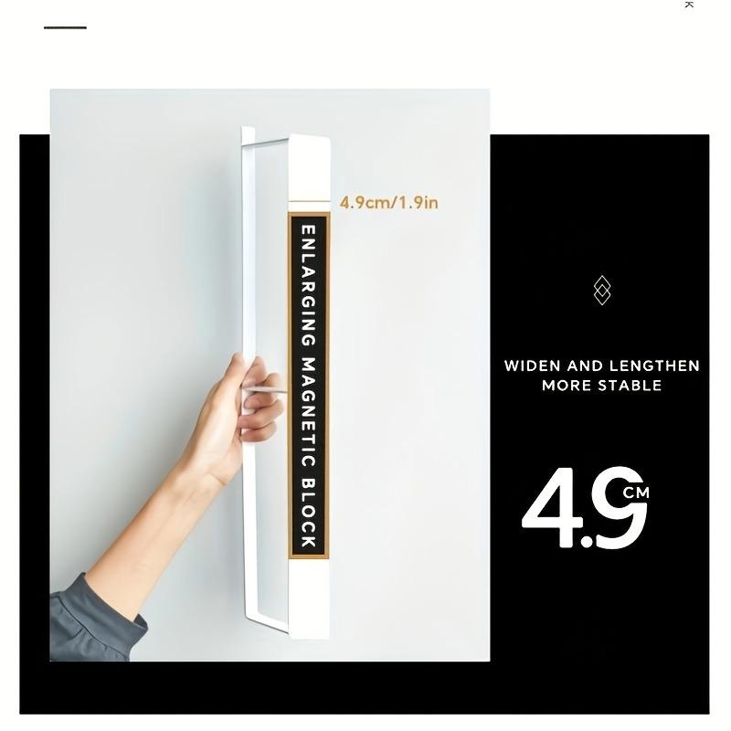1 magnetic hanger storage rack, washing machine hanger storage rack, wardrobe laundry hanger stacking rack, balcony drying and wall hanging hanger storage rack - no punching design, simple installation, convenient storage