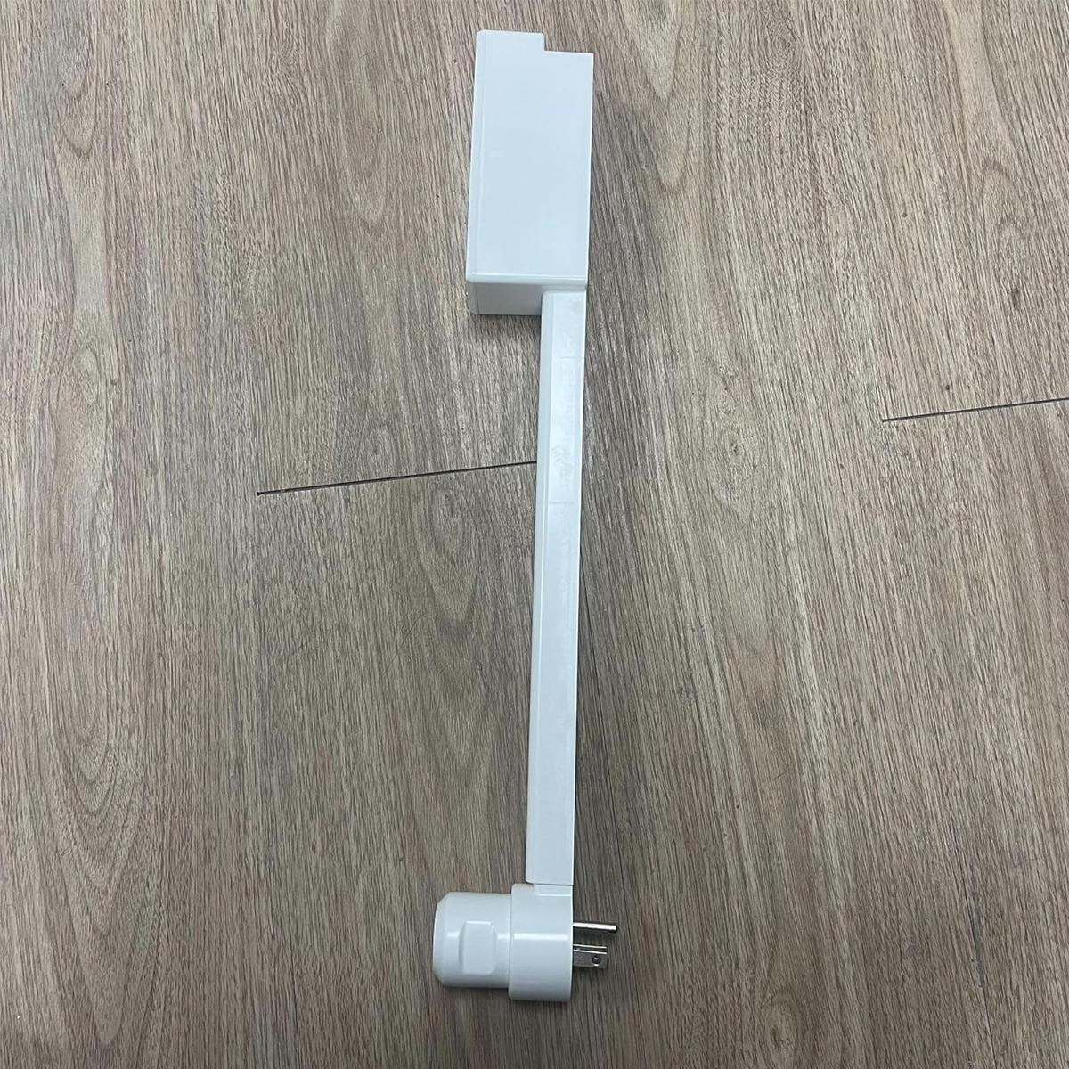 Power Socket Expander 180° Rotating Outlet Extender with 17"-27" Adjustable Extension Cord 2 AC Outlets + USB-A/USB-C Fast Charging Fire-Resistant & Overload Protection for Tight Spaces Behind Couches Beds Desks