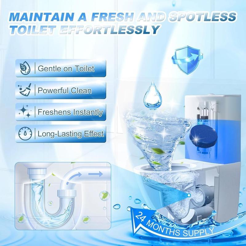 Toilet Cleaner, Toilet Bowl Cleaner, Automatic Toilet Cleaner, Tank Bowl Cleaner, Toilet Cleaning Supplies Cute, Long-Lasting,  Clean & Fresh, Sparkling, Fights Stains, Easy to Use. Powerful Cleaning & Leaves Bowl Sparkling!