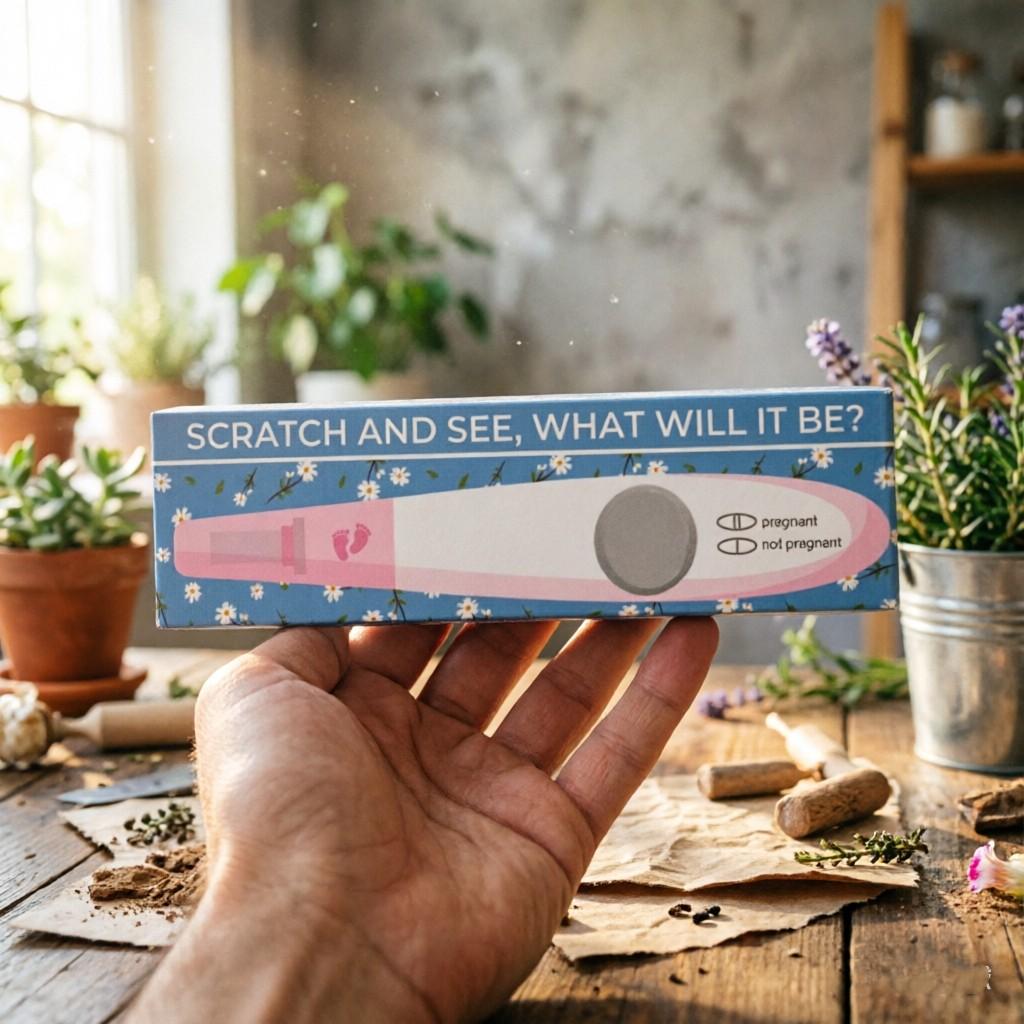 Creative Pregnancy Test Stick Shape Gender Reveal Scratch Card, Scratch and See Surprise Card, Baby Party/pregnancy Announcement, Interactive Baby Gender Prediction Card