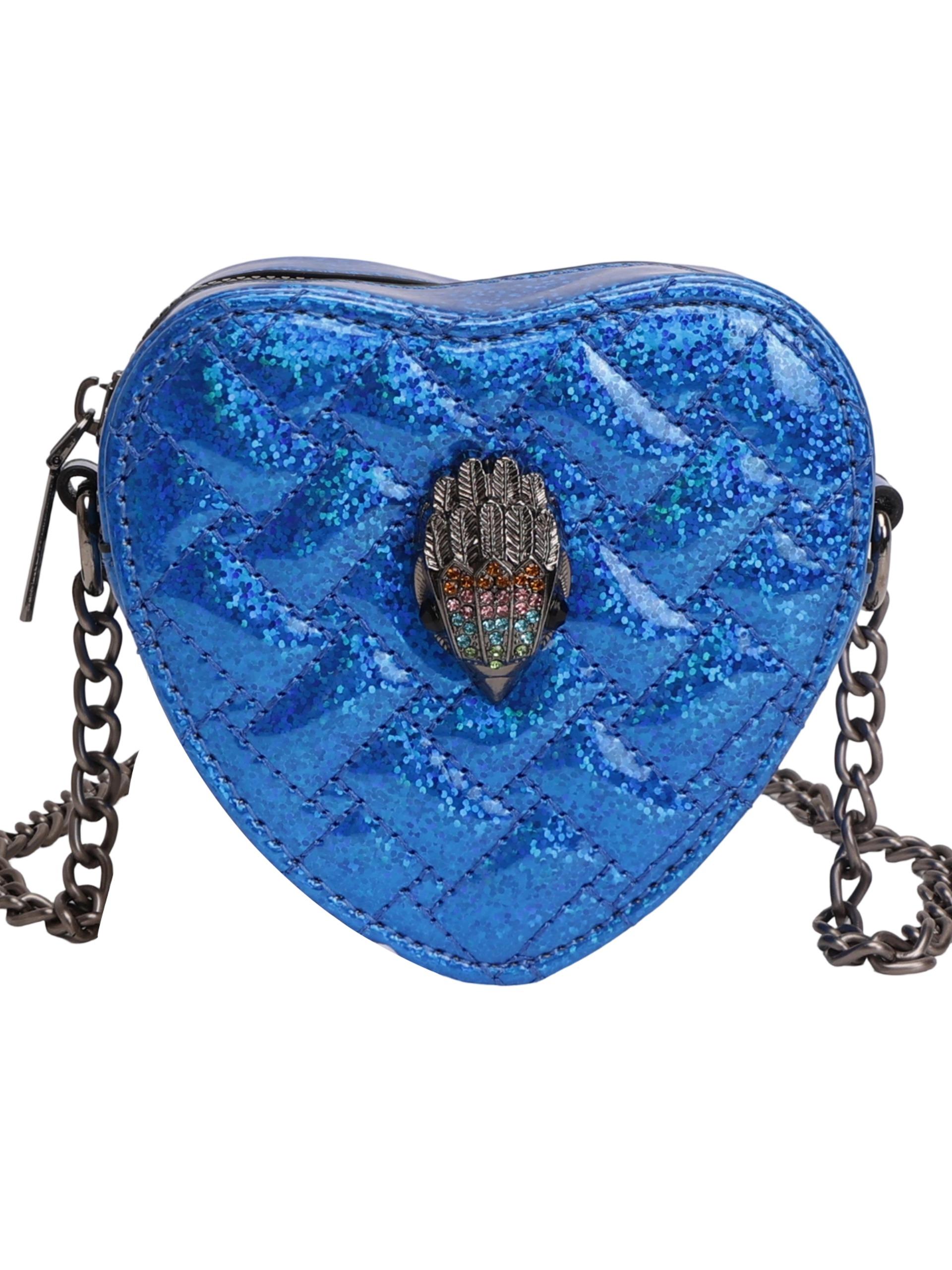 Fashion Heart Mini Bag, Sparkling Trim Design, Detachable Chain Decor, Ideal for Girls' Night Out, Stylish Evening Accessory