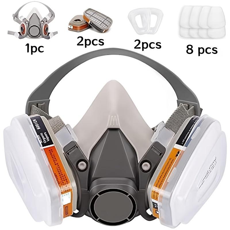 13 in 1 Respirator Mask, Reusable Half Face Cover, Gas Mask with Filters, Paint Face Cover, Face Shield for Painting, Welding, Polishing, Woodwork