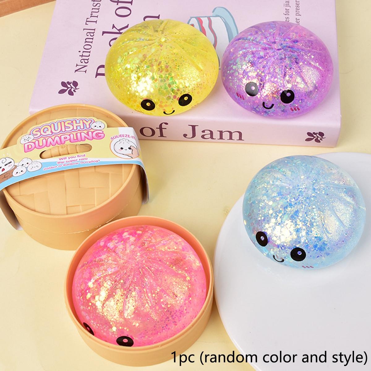 1pc Color Smiling Face Simulated Bun Pinching Music Cute Slow Rebound Food Play Maltose Bun Pullalale, Soft Touch Soothing Anxiety Creativity, Stress Relieving Toy, Perfect Holiday Party Gift, Classroom Rewards