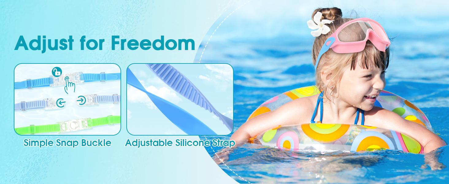 MERSUN 2 Pack Kids Swim Goggles for 3-15 UV Protection Anti-Fog Pool Water Swimming Goggles For Boys Girls Youth Toddler，Anti-fog for Toddler Girls Boys 3-15 Adjustable Waterproof mask high definition swim glass  anti-fog swimming goggles Nose Clips