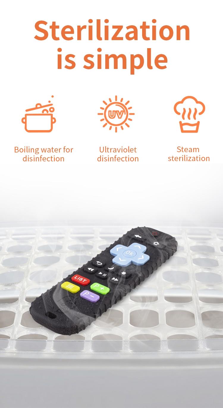 Baby Teething Toys Set of 10, TV Remote Shape, Safe Soft Chewable, Relief Toy for Infant Gums, Promotes Sensory Development