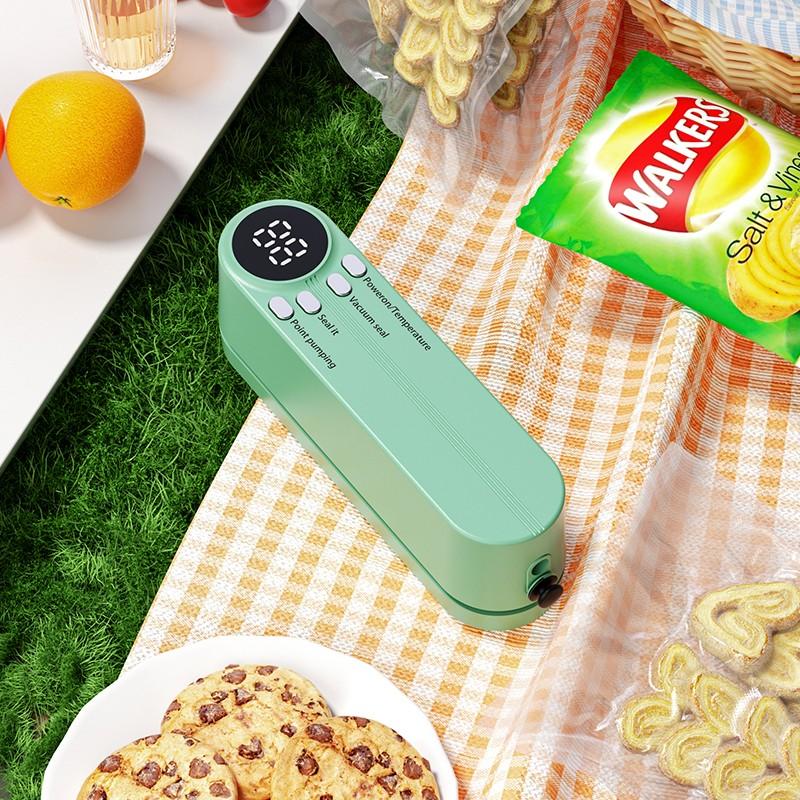 Mini Vacuum Sealer Machine, Home Small Fully Automatic Wireless Vacuum Sealer, USB Charging, Smart Household Food Bag Sealing Machine