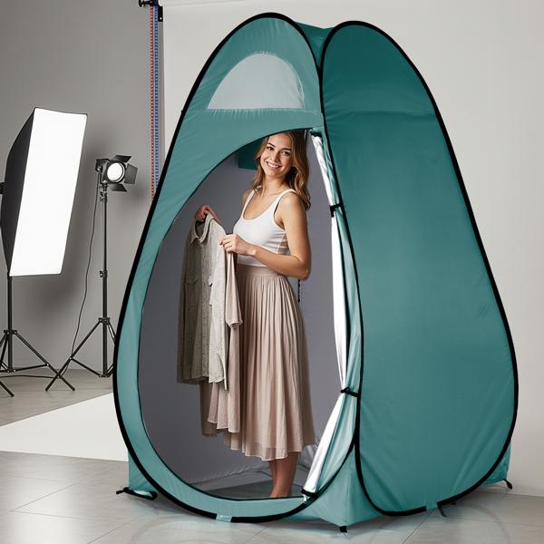 120x190cm 1-Person Pop Up Privacy Shelter Tent, Portable Outdoor Changing Room & Shower Toilet Tent, Lightweight Steel Wire Frame, Compact Fold, Built-In Storage Pocket, No Floor (for Hiking Camping Outdoor Showers)