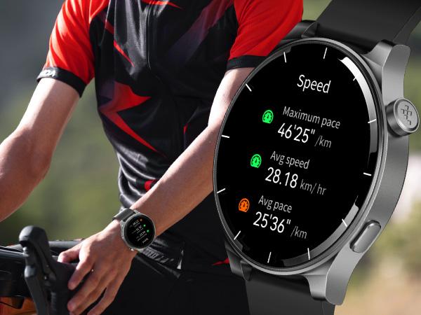TOZO S5 Smart Watch with Answer/Make Calls  1.43" AMOLED Display  100+ Sport Modes  Heart Rate & Sleep Monitor  IP68 Waterproof Smartwatch for Men & Women