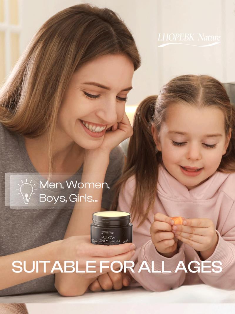 【Highly Recommended】Organic Grass-Fed Tallow & Raw Honey Balm — Intensely Nourishing Cream for Soft, Glowing Skin — Handcrafted with Care