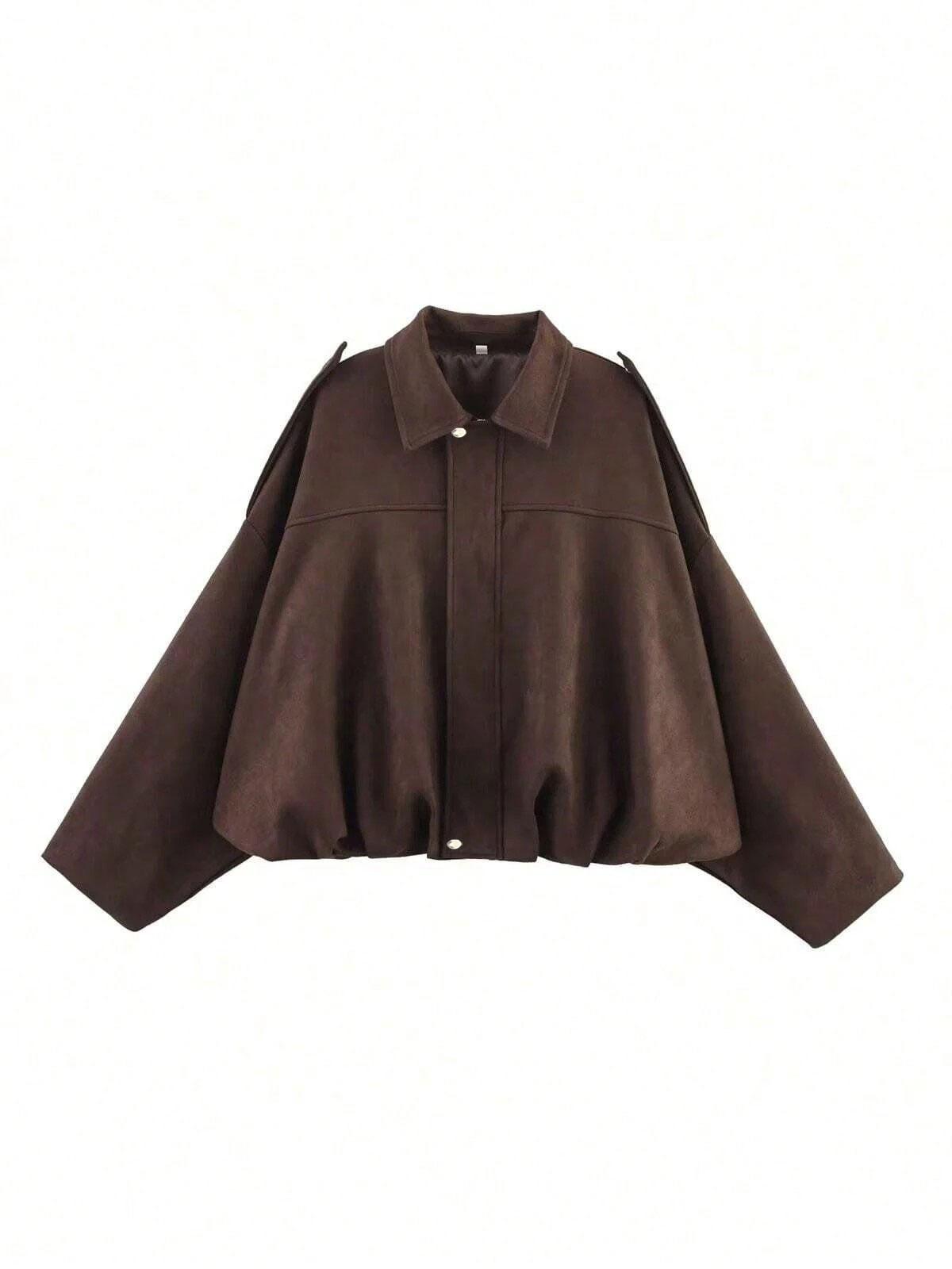 Elegant Solid Color Pilot Jacket for Women, Lightweight Fall Basic Casual Coat, Perfect for Back-To-School and Office, Subtle Luxury Style