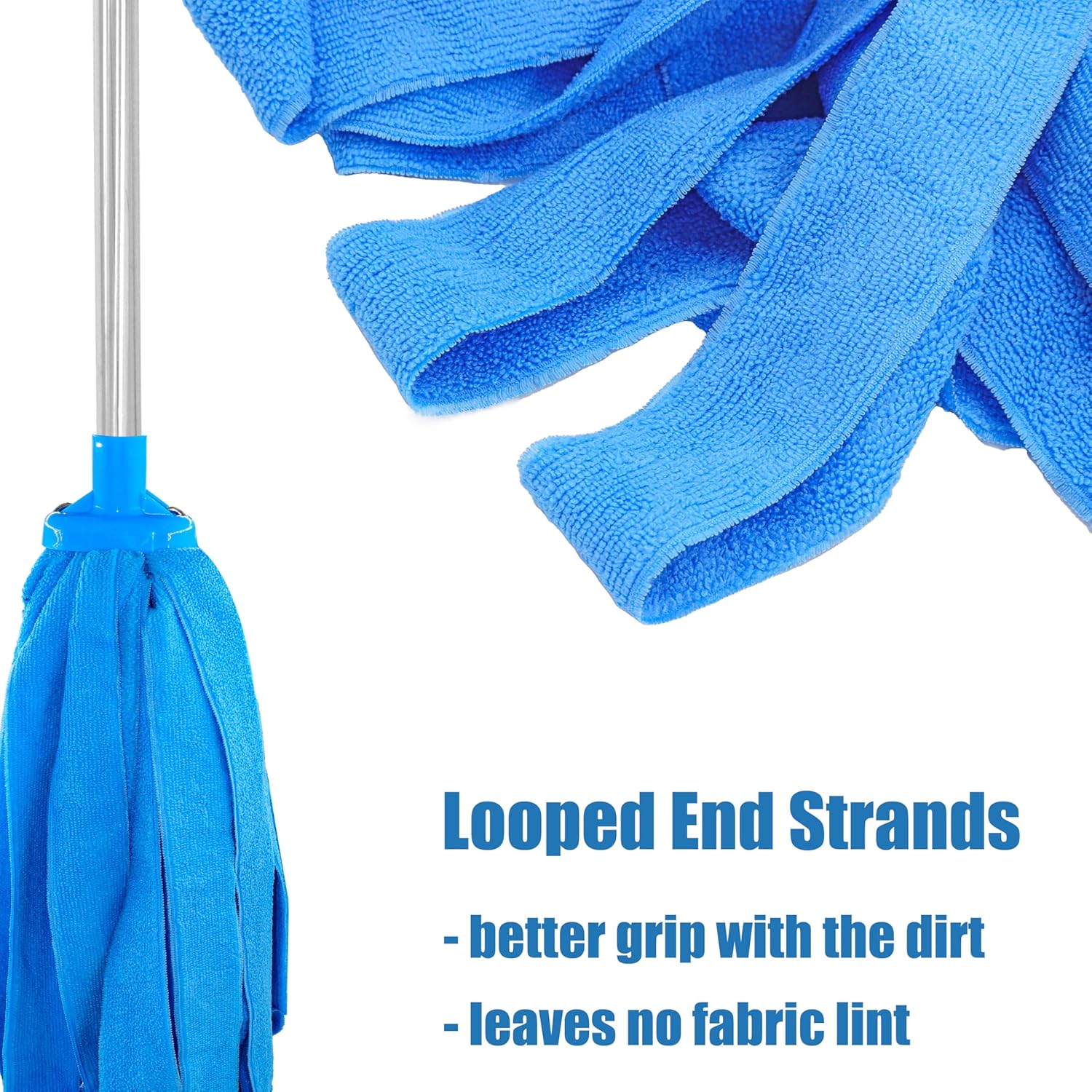 Screw  Microfiber String Mop  Refill, Compatible with  Standard  Threading Pole (Acme 3/4 inch Thread) (1)