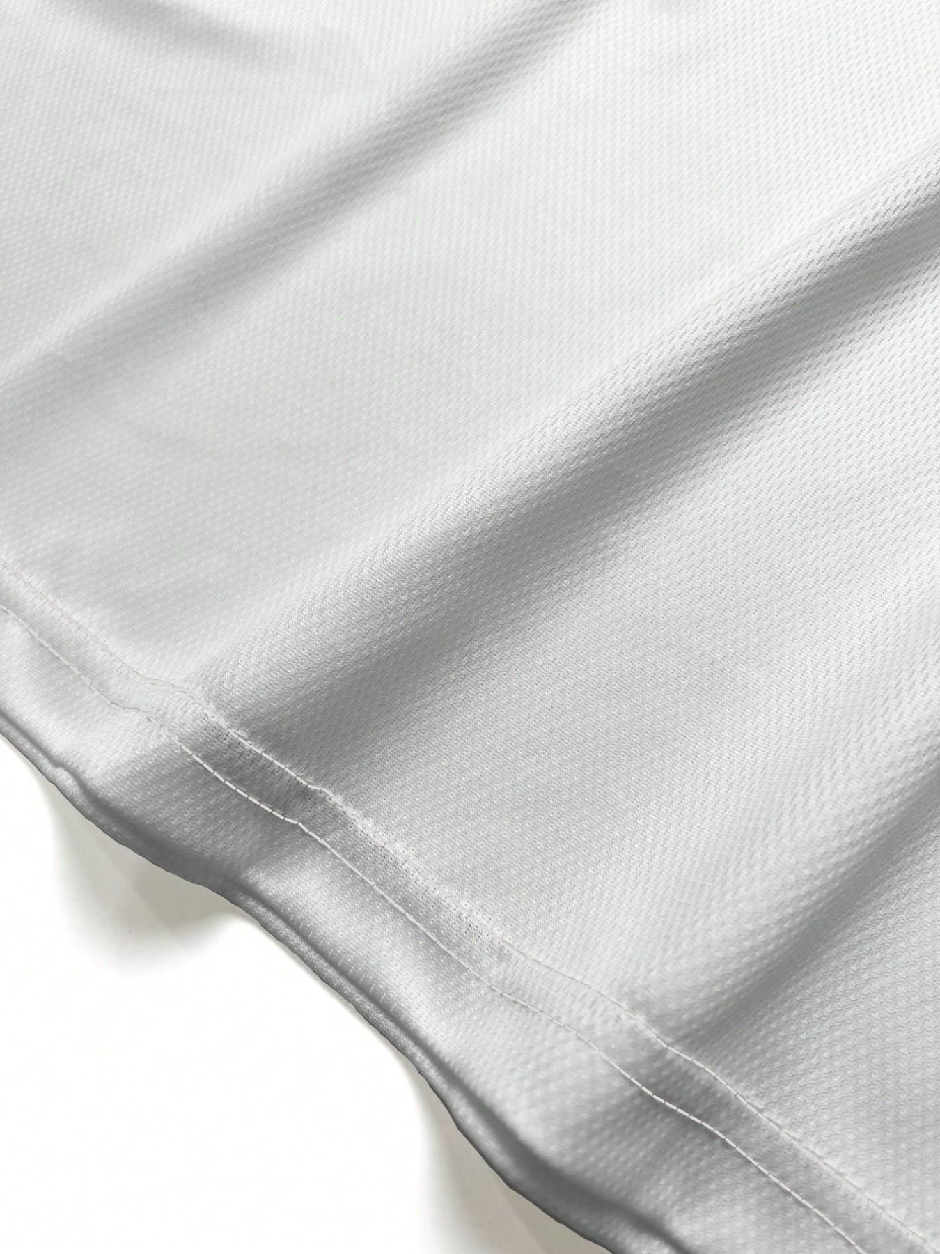 Men's Breathable Casual Short Sleeve T-Shirt, Round Neck Design, Washable, Dual Color Patchwork Detail, Lightweight, Outdoor Sports, Travel, Daily Wear