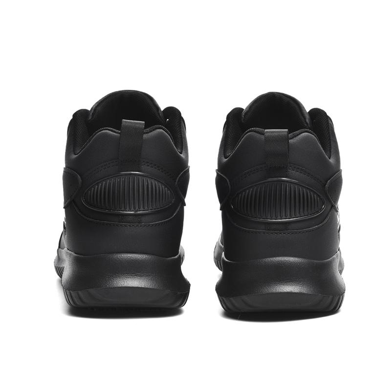 Ubetif Unisex kitchen workshoes Pu Leather Non Slip Food Service Shoes, Water & Oil Resistant, Comfortable, Lightweight Footwear for Men, Slip-on Chef Walking Shoes Work Safety Boots Black