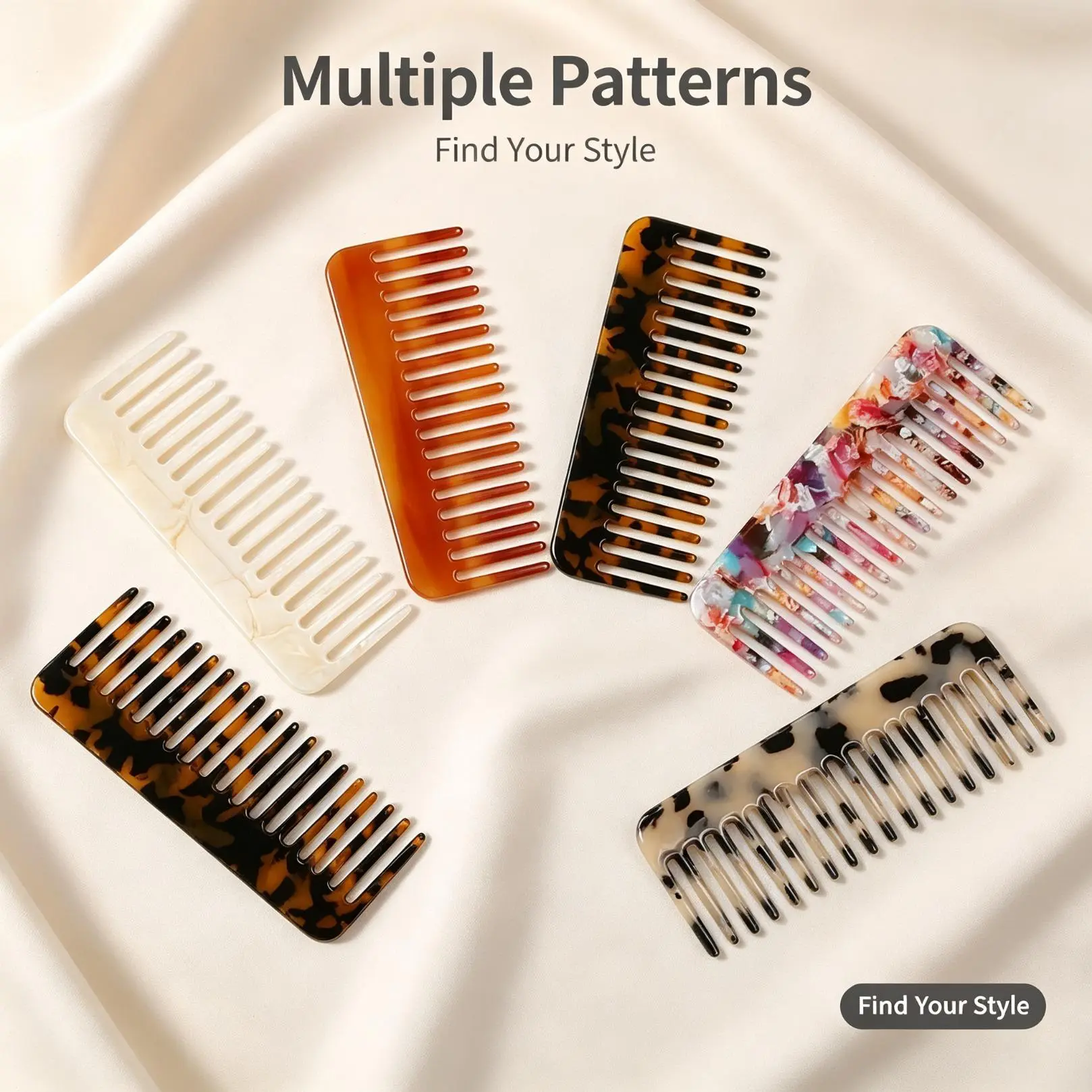 Marble Pattern Detangler Brush, Portable Anti-Static Hair Styling Comb, Gentle Knot Remover For Straight And Curly Hair, Practical Hairdressing Tool For Home, Salon And Barbershop Use