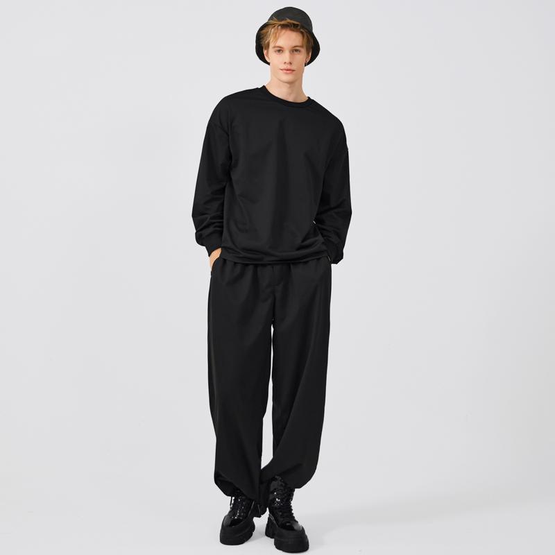 INCERUN Men's 2025 Fall Long Sleeve T-Shirt + Wide-Leg Pants Set, Soft Comfortable Fabric, Perfect For Halloween,Loungewear And Casual Daily Use.