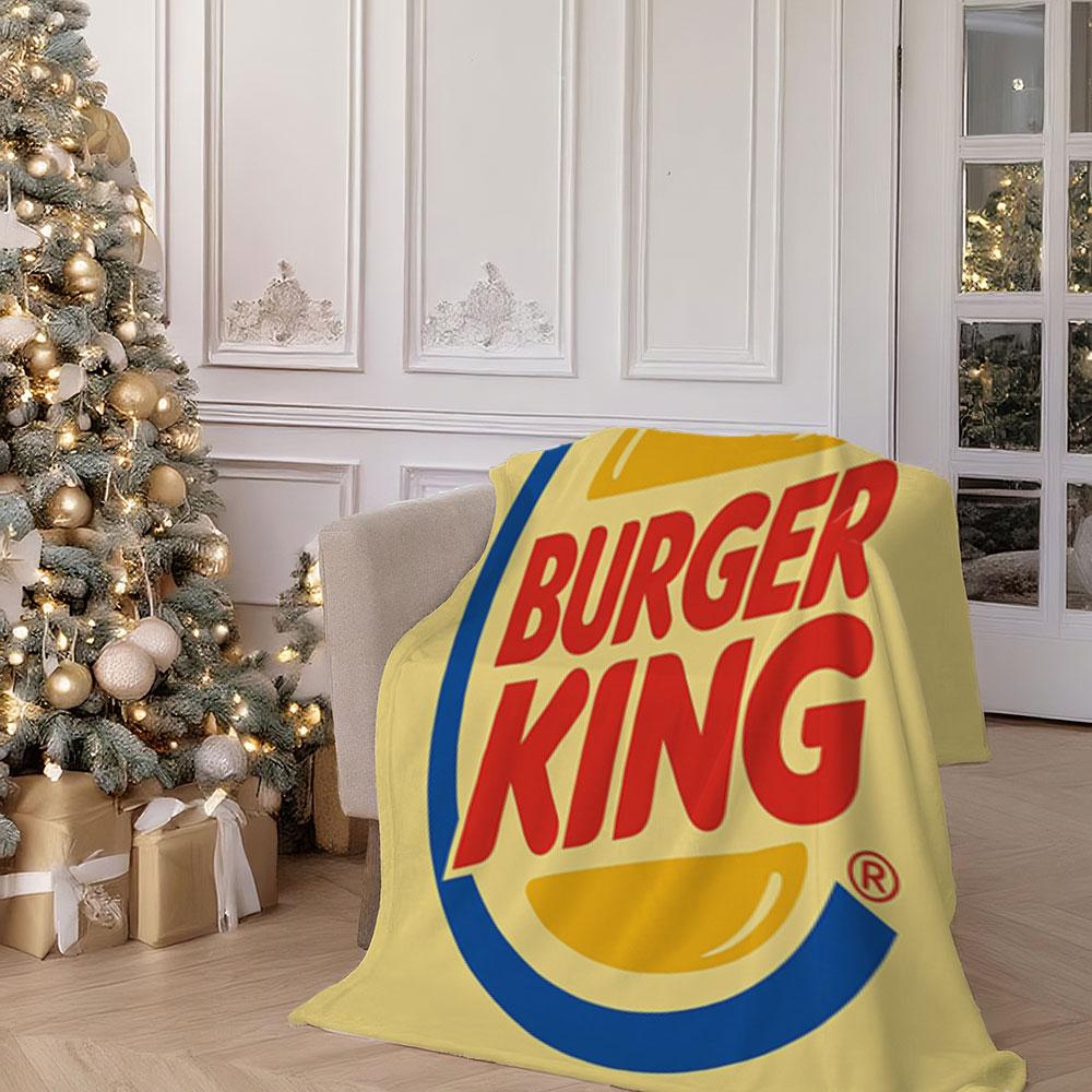 Bao Flavor King Print Flannel Blanket, Thick Fleece Blanket, Bedroom Throw, Couple's Blanket, Extra Large Leisure Blanket, Living Room Blanket