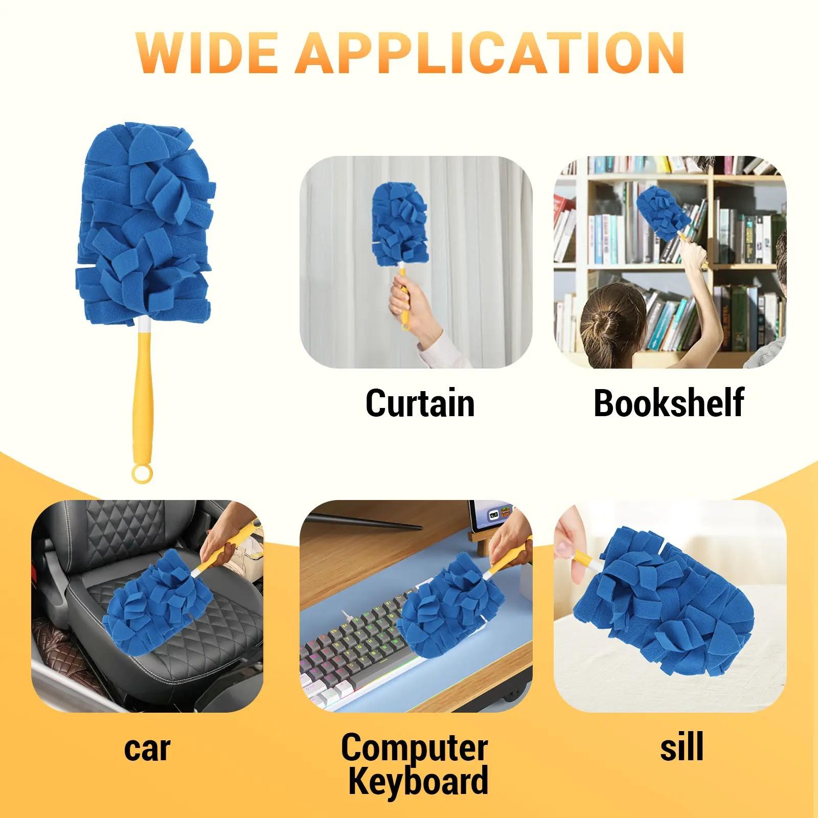 ✨Fast Dust Pickup Refills｜360° Microfiber Duster Heads for Home, Blinds, Fans, Furniture & Daily Cleaning, Duster Replacement Head