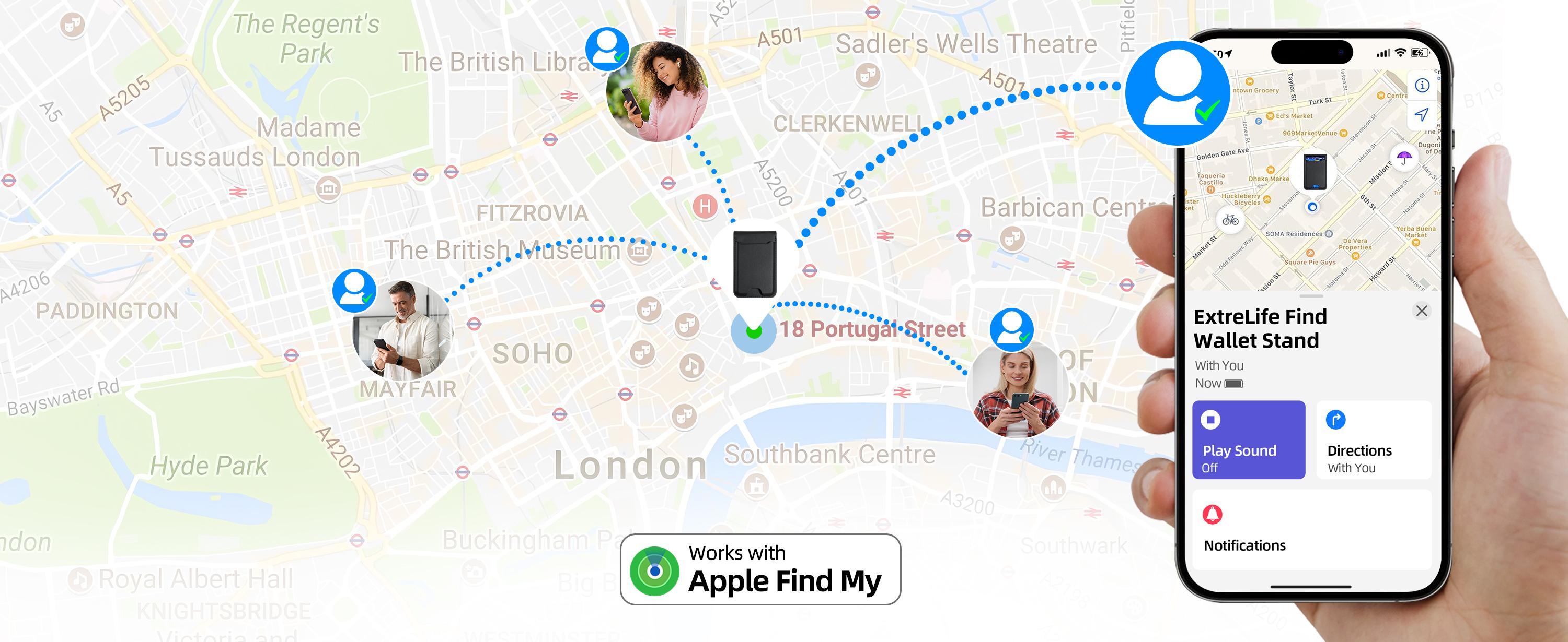 for Magsafe Wallet, Works with , Strongest Magnetic Wallet for Phone 16 15/14/13/12 promax plus Series, for Phone Wallet with Adjustable Stand, Wallet Tracker, 6 Cards Holder, Vegan Leather, Black Cellphone