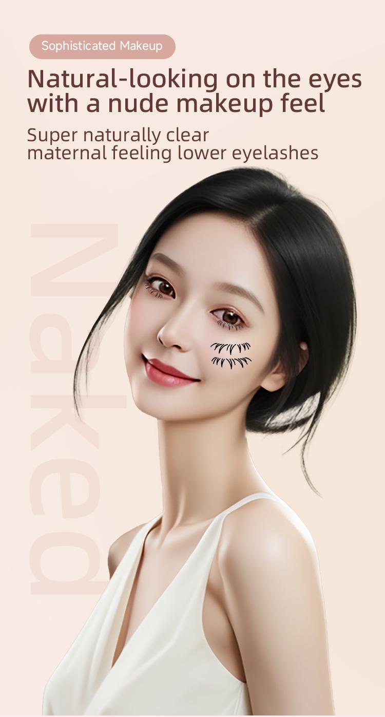 2-In-1 Dual-Head False Lash Stamp Makeup Tool Set, Quick-Dry Long-Lasting Portable, Sweat-Resistant, Multiple Styles and Colors, Essential for Beginners