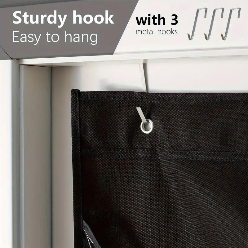 Hat Organizer Storage Bag for 18/24 Hats, Multi-Layer Hanging Hat Holder with 3 Hooks, 24 Deep Pockets for Baseball Caps, Space Saving Organizer, Organizer Storage Supplies, Space Saving Bags