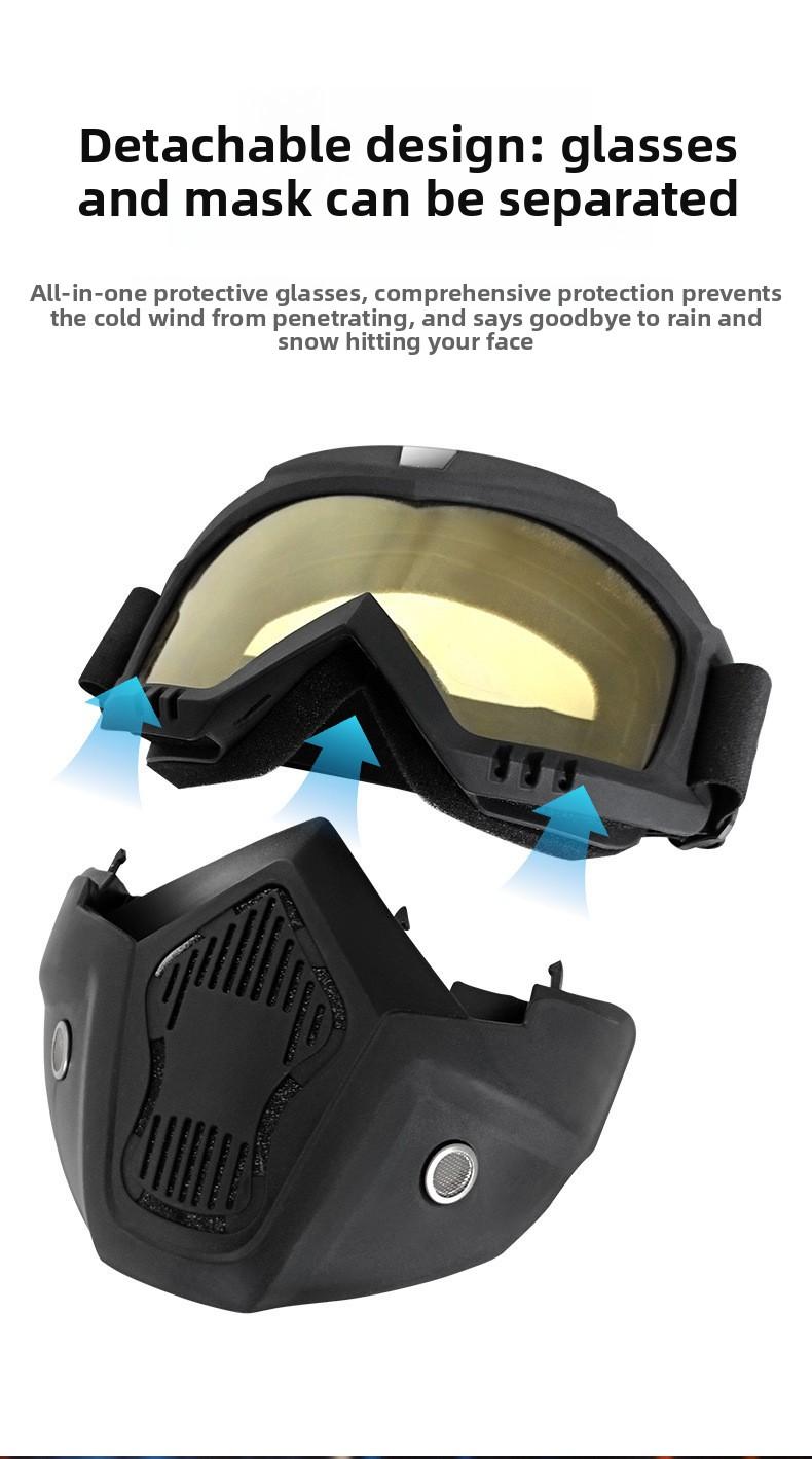 Welding protective mask, anti-splash, anti-glare, heat-insulating, anti-fog, labor protection, construction site work goggles, breathable hole mask