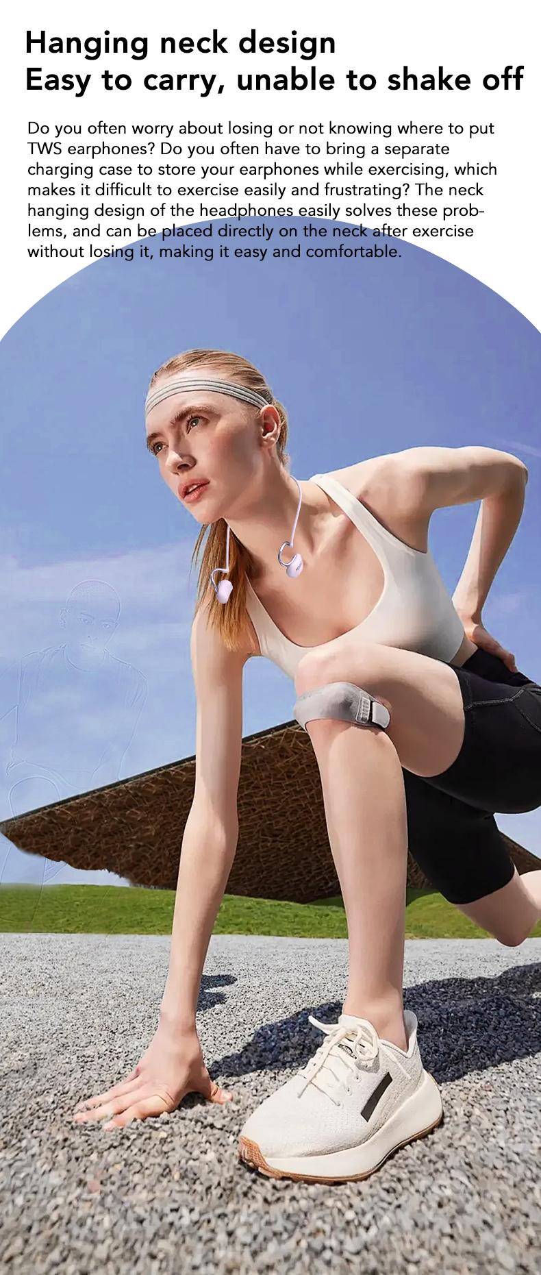 MINISO X68 Open Ear Bluetooth 5.4 Headphones, True Wireless Over Ear Headsets, 38Hrs Long Battery Playtime for Music Work Earphones Audio Electronic