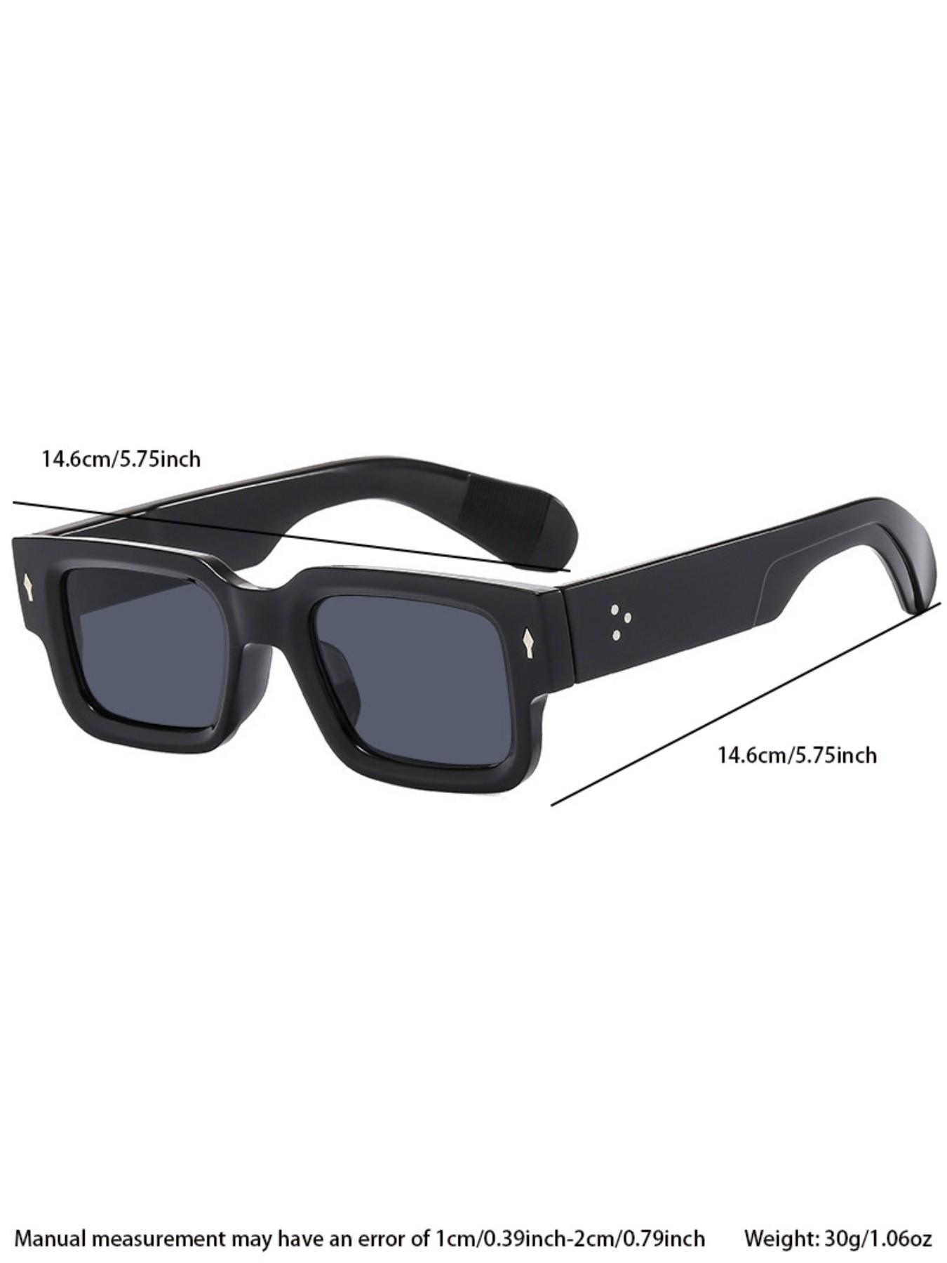 6Pcs Fashion Classic Square Frame Sunglasses, Trendy Stylish Sunglasses for Men & Women, Trendy Casual Sunglasses, Suitable for Parties, Travel, Business & Outdoor Activities, Ideal Gift, Photo Props