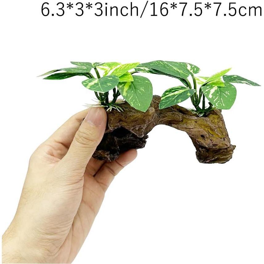 Fish  Decorations Aquarium Decor Ornaments Betta Silk Leaf pad Hammock Artifical Driftwood Cave Goldfish Bowl Accessories (Type-D)