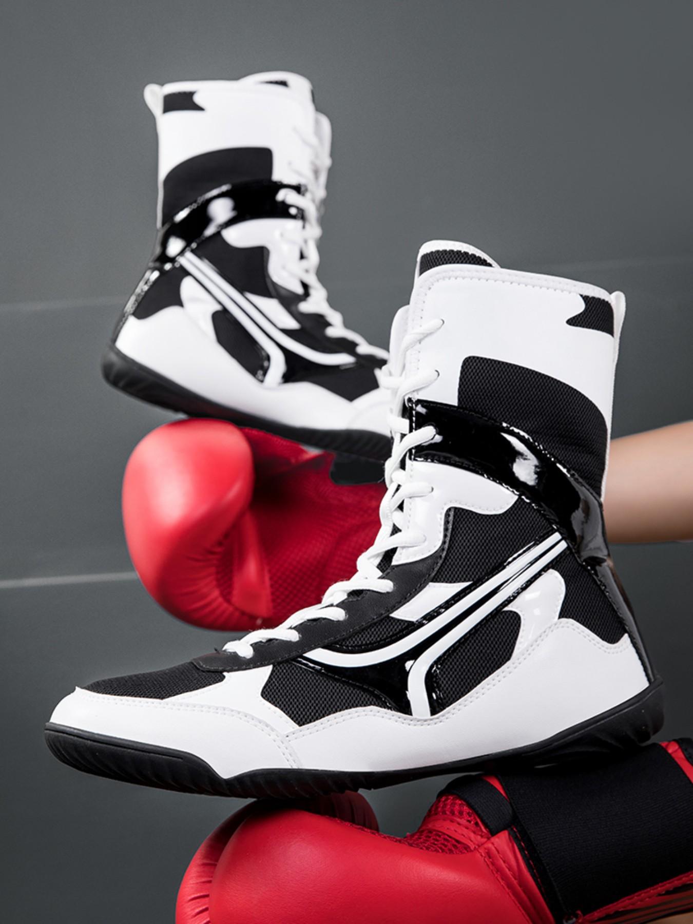 Men's Training Shoes and Sports Shoes, Trendy Fashion Anti-Slip Durable Boxing Wrestling Shoes, Ideal for Various Sports Training Scenarios