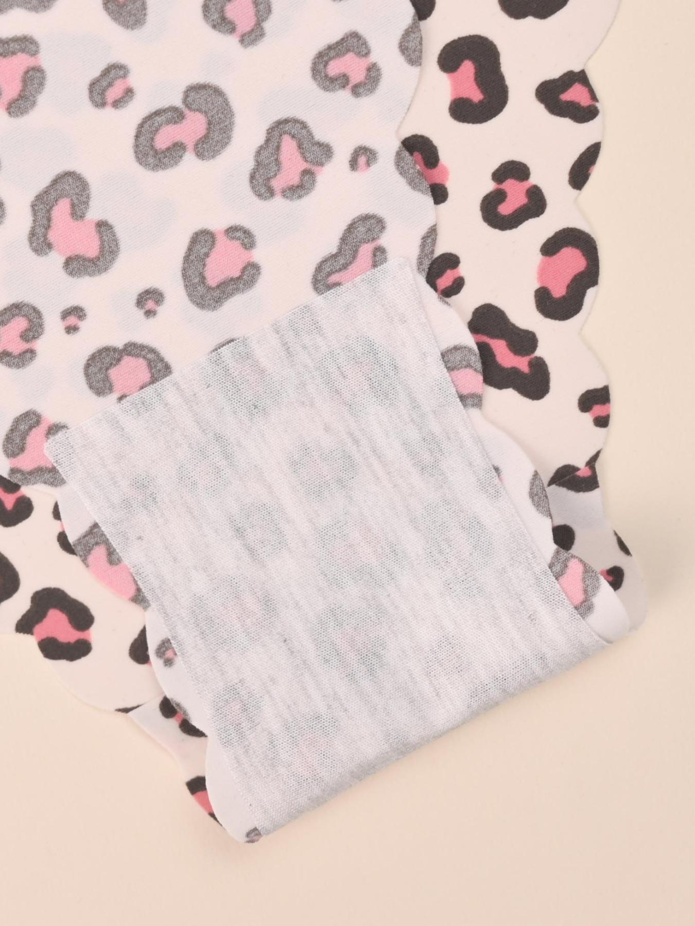 Women's Seamless Underwear Set, Leopard & Heart Patterns, Fitted Design, Comfortable Skin-Friendly Fabric, All-Season Wear, Seamless Panties Set