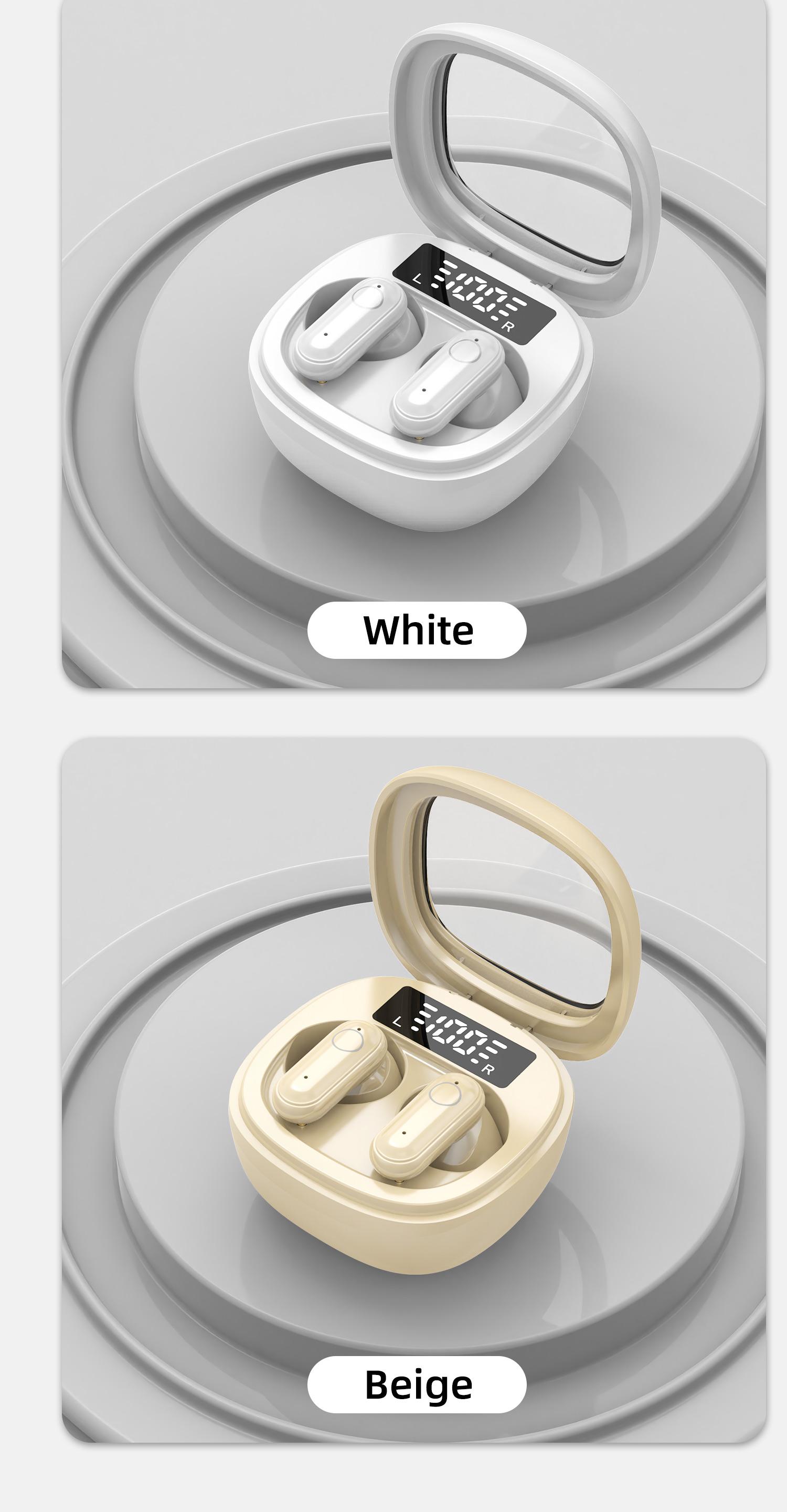 H.L.WALK-D Wireless Wireless Headphones，Tiny Size Earbuds，Waterproof Headsets，With Mic，Sleep and Sports Earphones Set, Short Handle Design，for Work Sport Sleeping