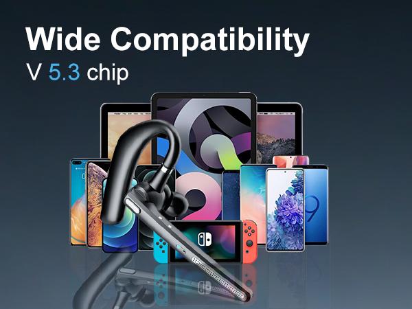 ONE LIFE G7 Trucker Bluetooth Headset Wireless Earpiece V5.3, Noise Cancelling Mic for Clear Calls, 120H Standby, LED Display. Mute Button Handsfree for Driving Truck Drivers Office Work Cell Phones