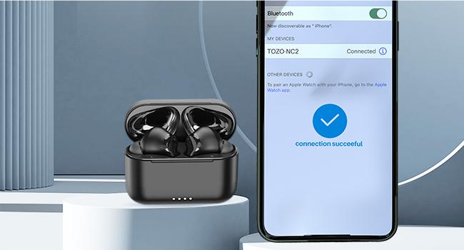 TOZO NC2 Hybrid Active Noise Cancelling Wireless Earbuds mini headphones Audio Waterproof in-ear earphone FathersDayGift Headset Electronic