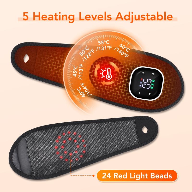 Light Wristband Heating Massage Device, 5 Heat Settings & 3 Vibration Modes, Hand Wrist Massager Home Use