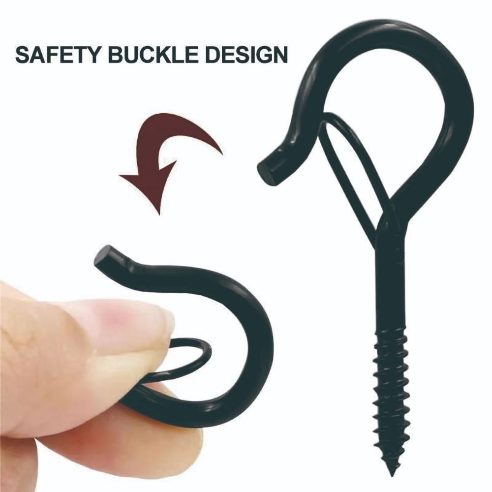 61pcs/set Outdoor windproof Heavy screw hook, easy to release Q-shaped hook, suitable for hanging Christmas lights, potted plants, ceiling hooks, including hexagonal wrench, Valentine's Day/Ramadan/Christmas decoration hook