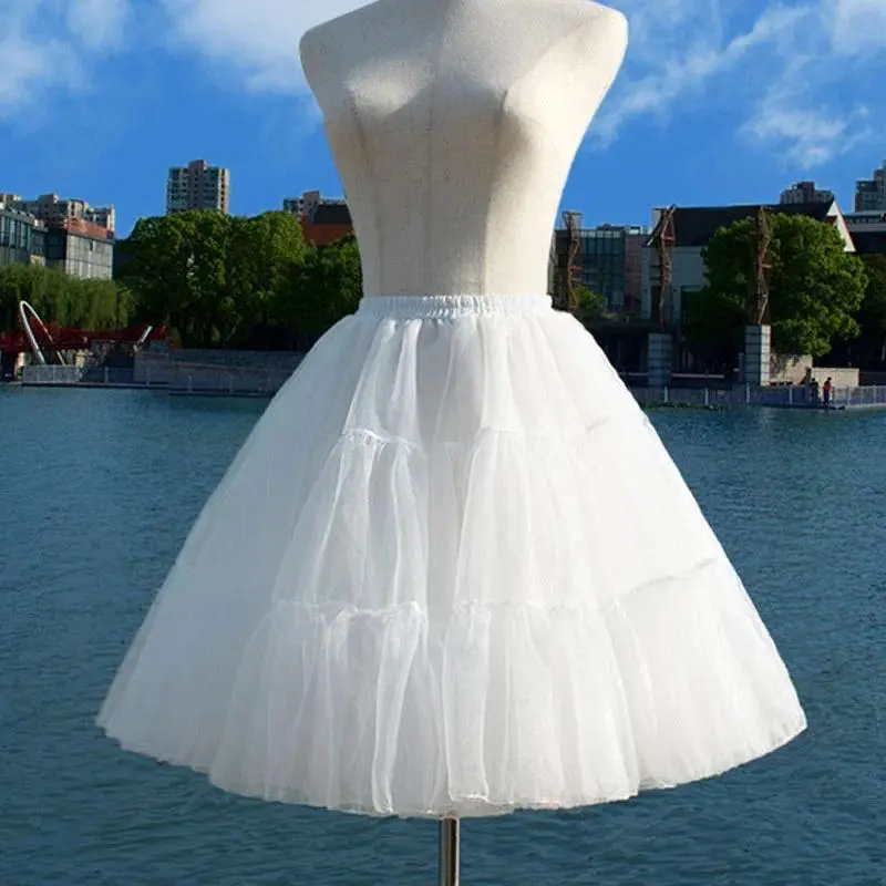 5 Layers White Black Petticoat Fluffy Lolita Skirt Support Boneless Soft Yarn Canopy Dress Accessory Girl Japan 35CM/40CM/48CM