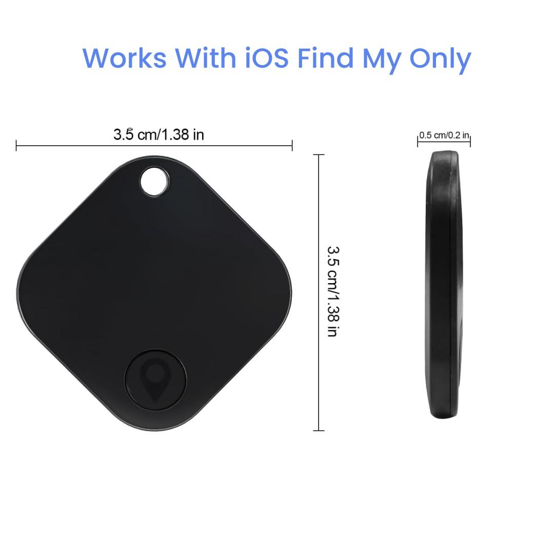 Air Trackers 4-Pack for iOS Find My Only, 1-Year Battery Life, Replaceable Battery, Key Finder, Item Locator Smart Tag for Keys, Bag, Luggage, Bicycle, Wallets and More