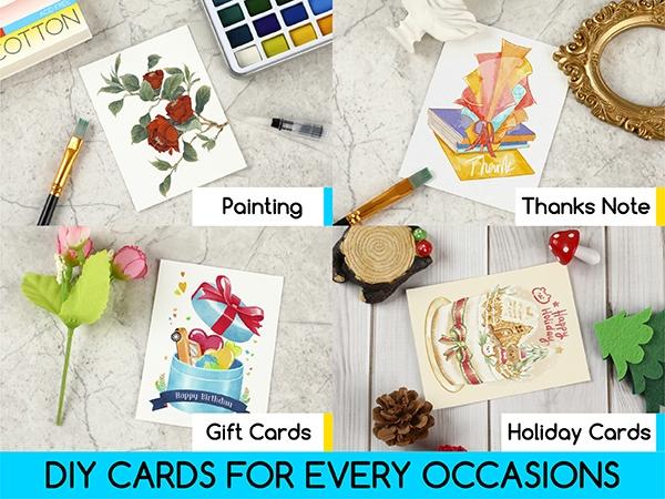 MEEDEN 4" x 3" Blank Watercolor Paper Cards , 5 Pcs Cold Press Mini Watercolor Paper Bulk for Thankyou Card, 100% Cotton Watercolor Paper Postcards for Adults & Students (140lb/300gsm), 5×10 Sheets,ACEO MEEDEN 4" x 3" Blank Watercolor Paper Cards , 5 Pcs Cold Press Mini Watercolor Paper Bulk for Thankyou Card, 100% Cotton Watercolor Paper Postcards for Adults & Students (140lb/300gsm), 5×10 Sheets,ACEO