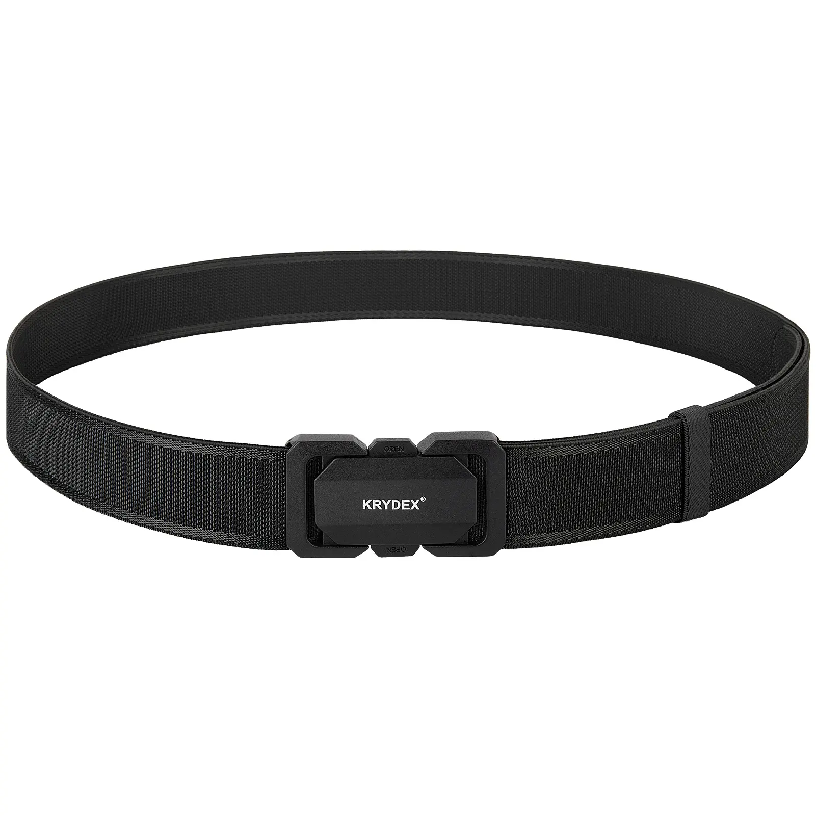 Krydex Tactical 1.5 Inch Belt Slim Profile Buckle Stretch Nylon Rigger Belt with Quick Release Buckle Heavy Duty for Work, EDC, Outdoor Duty Belt Jeans Chino Belt