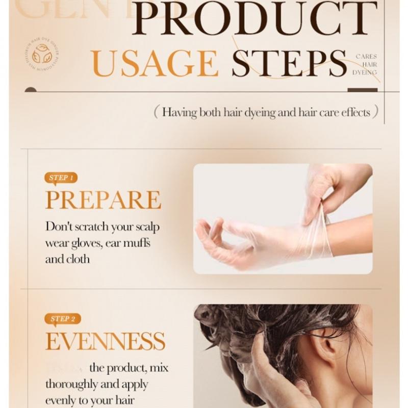 DR.DAVEY Box Set 25ml x 10PCS Black Hair Dye Moisturizing Hair Cleaning Care Dyeing Hair Care Shampoo