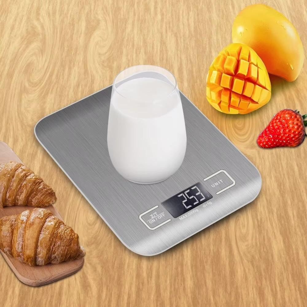 Portable Digital Kitchen Scale with Timer, High Precision Led display for Accurate Ingredient measurement, Compact Food Scale for Baking and Cooking, Essential Kitchen Gadget, Easy to Use and Space Saving, Food Measuring Tool, Digital Weight Scale
