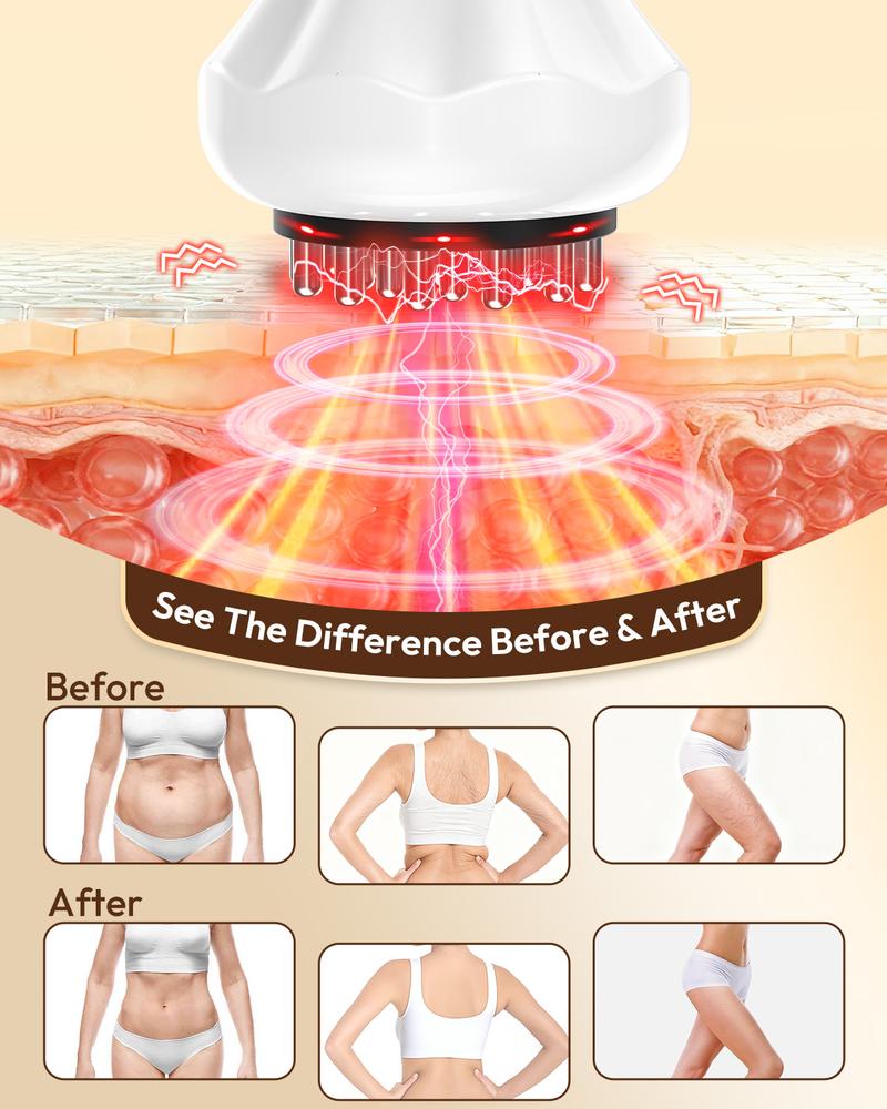 1 Count Body Sculpting Massage Tool, Handheld Electric Body Massager with Heat, Vibration & Soothing Pulse for Legs, Arms, Hips & Belly