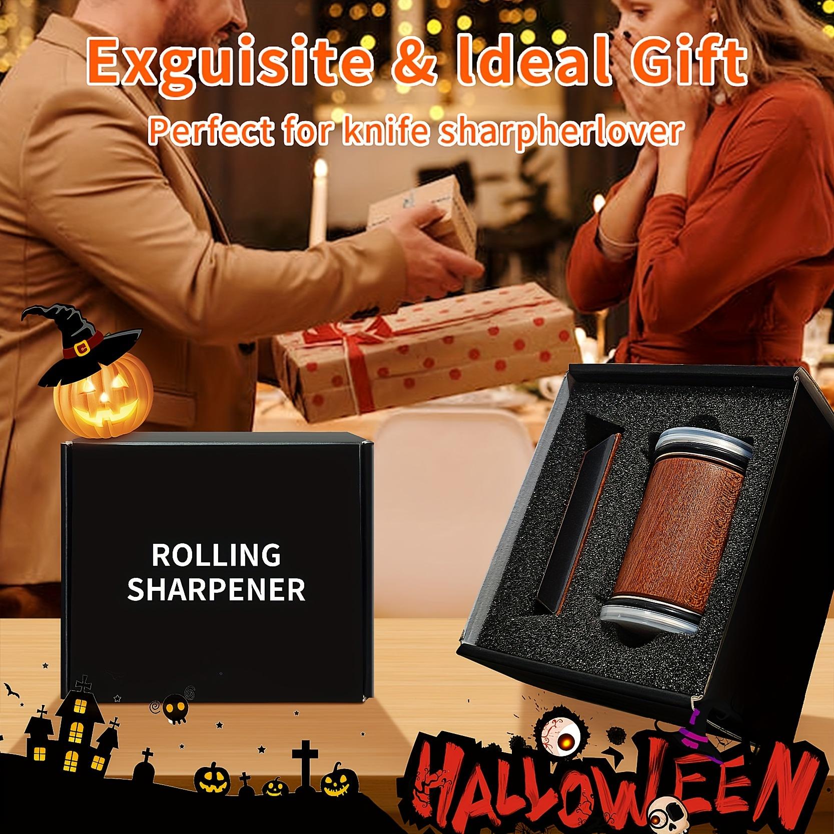 Multi-Angle Knife Sharpener Kit with Durable Ceramic Grinding Wheel, Culinary Essential, Adjustable Angles 15, 20, 18, 22 Degrees - Manual Kitchen Gadget, No Battery Needed, Rolling, Household Kitchenware Home