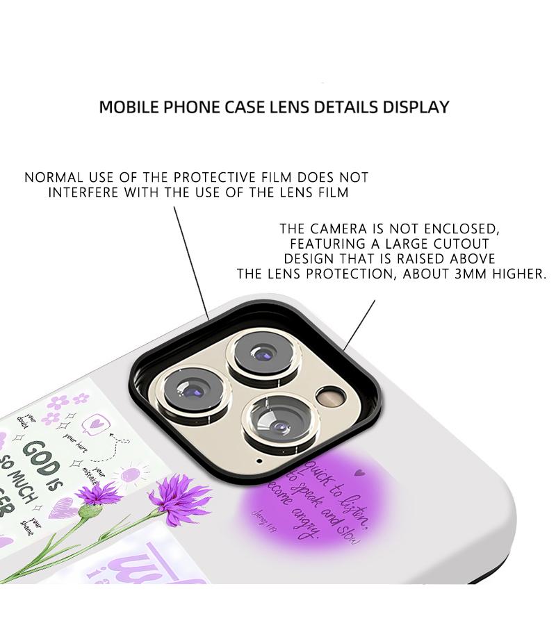 Bible Quotes Phone case for iPhone Samsung 17Pro Max Air 16 15Plus 14 13 12 11 XR XS Galaxy S25 S24 S23 S22 A71 A56 A55 A54 A53 A52 Note20 Ultra cases, Drop-Proof Phone Case Flower Cute Gift for Her.HY11