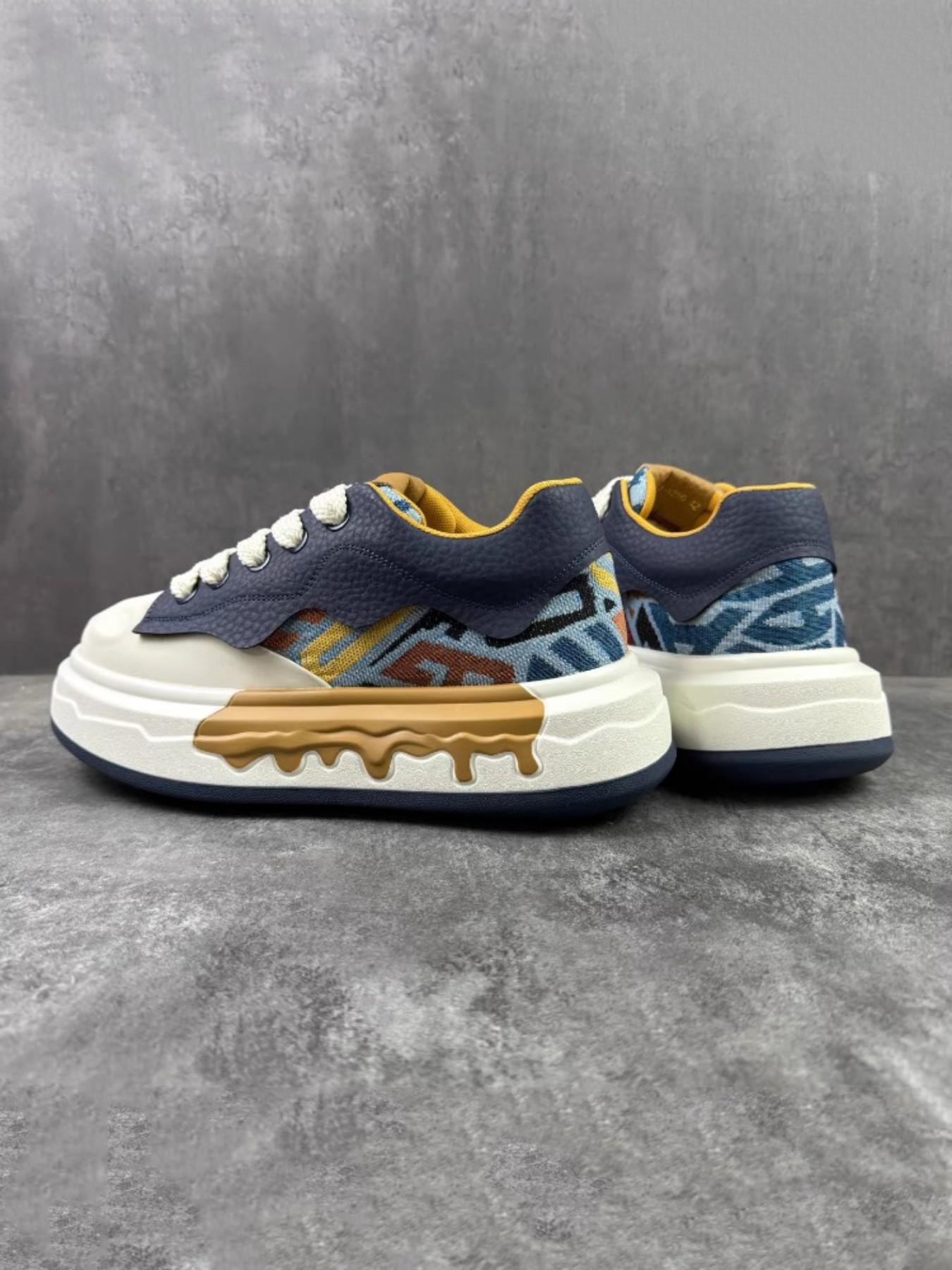 2026 Fall Winter New Retro Patchwork Dissolve Shoes, Chocolate Colorblock Cream Sole, Soft Bottom Height Increase Casual Shoes