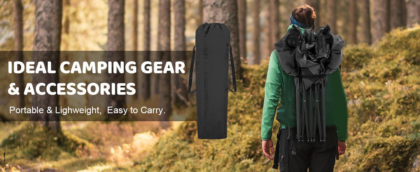 SLSY Oversized Double Camping Chair, Folding 2 Person Camping Chair Loveseat, Fully Padded Duo Chair Camping Couch, Fold Up Double Camp Chair, Lawn Chairs, Camping Bench with Carrying Bag