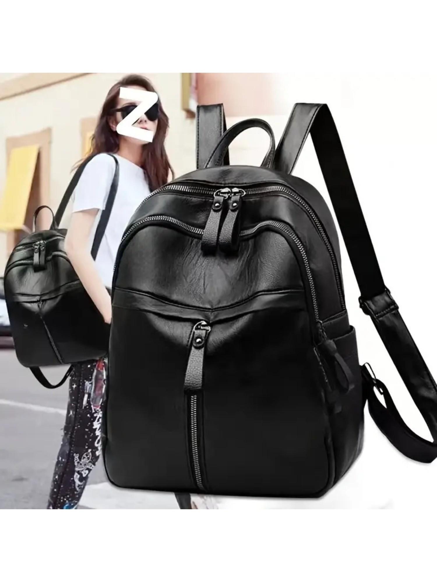 Women's Large Capacity Commuter Backpack, Lock Closure System, Adjustable Thick Shoulder Straps, Front Pocket, Ideal for Work and Travel