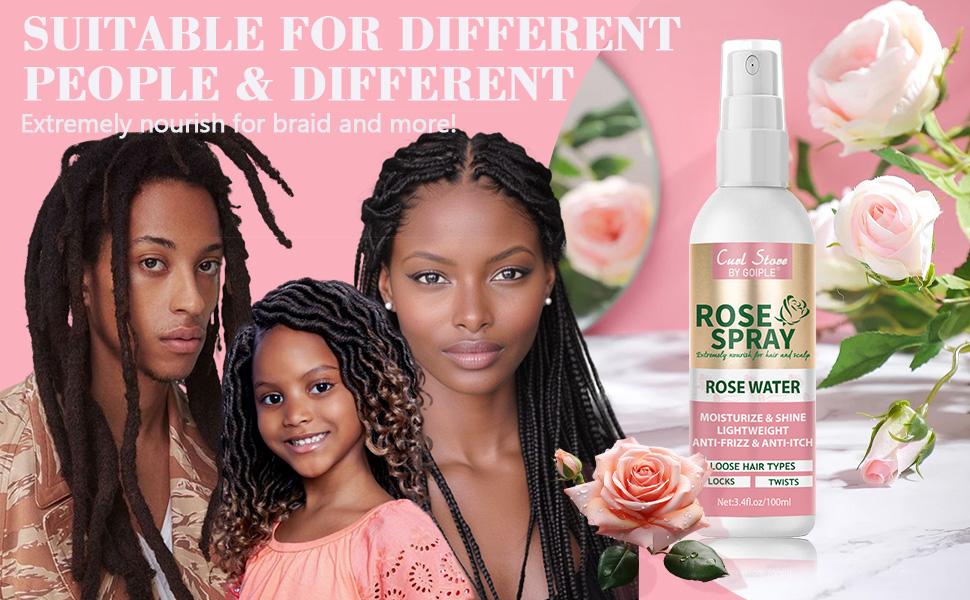 Keratin Hair Serum and Rosewater Spray for Anti-Frizz and Smooth Hair - Curl Defining Brush for Curly Haircare Daily Comfort Blend Keratin Hair Serum and Rosewater Spray for Anti-Frizz and Smooth Hair - Curl Defining Brush for Curly Haircare Daily Comfort Blend