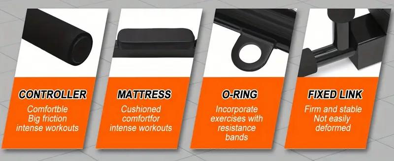 ROCKRAF 440Lbs Support Multifunctional Wall Mounted Pull Up Bar, Dip Station for Home Gym, Indoor Workout, Chin Up Bar