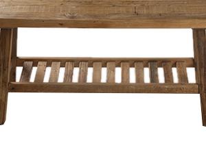 PieDle Furniture 2-Tiers Solid Wood Bench-43.3" Farmhouse Entryway Bench with Storage Shelf, Narrow Rustic Bench for Hallway, Kitchen, Bedroom, Dining